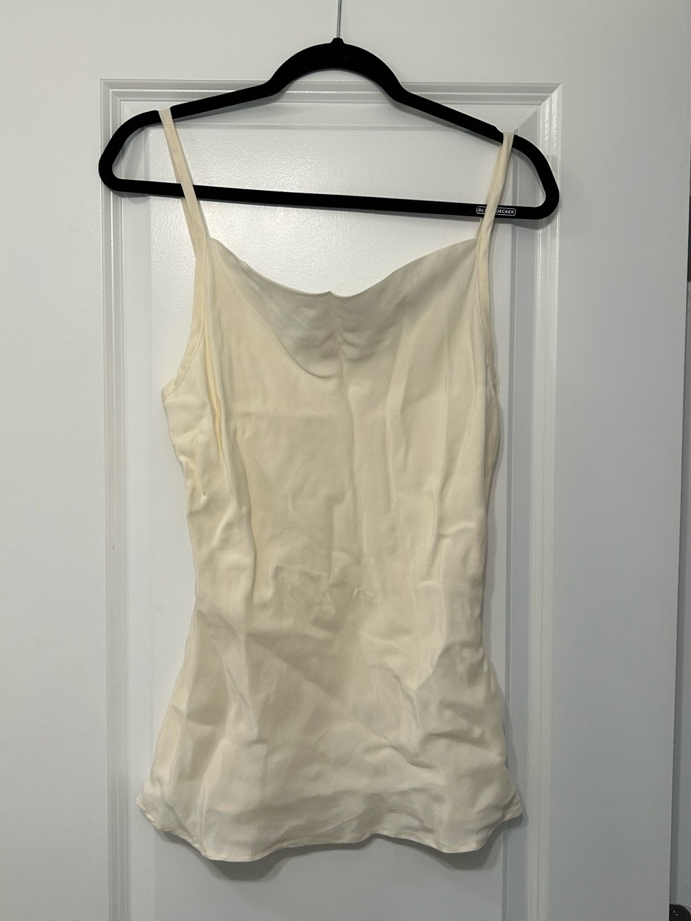 R.G. Kane Ivory Cowl Neck Sleeveless Top with Bow Back